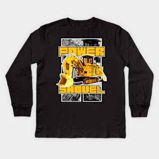 Power shovel Kids Long Sleeve T-Shirt